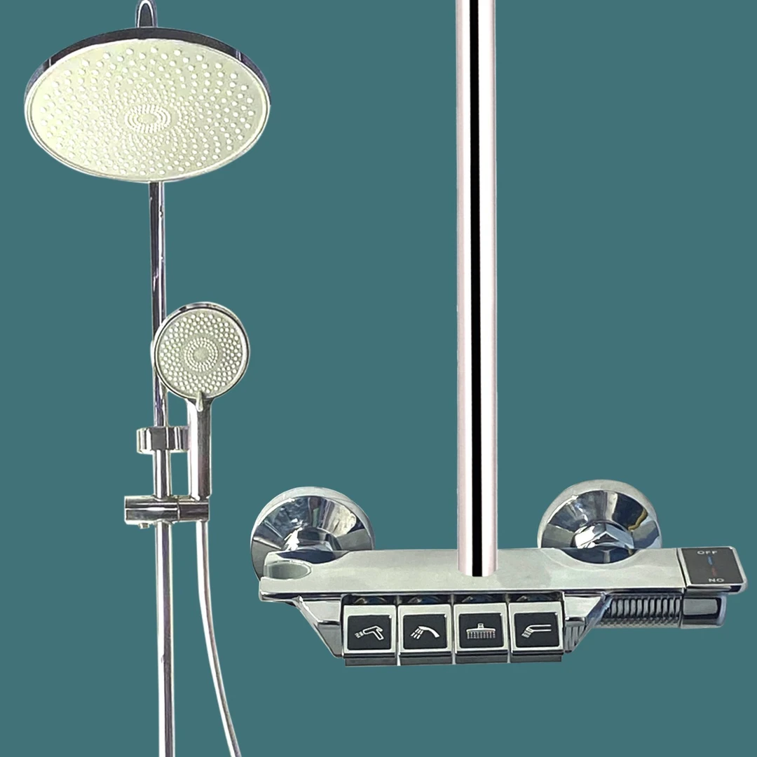 红逹正品【升级款】钢琴按键四档增压套装花洒淋浴冲洗电镀工艺