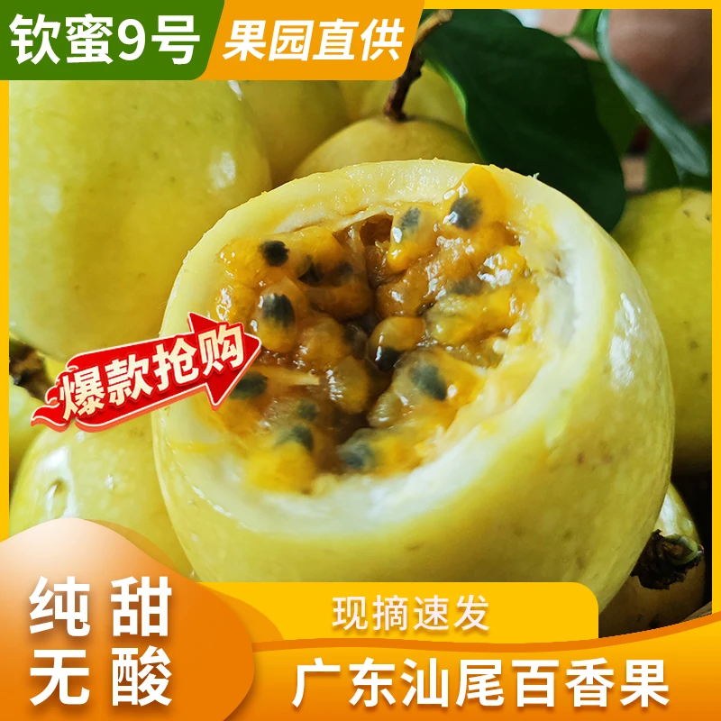【2斤装】钦蜜9号黄金百香果生态产地新鲜口感香甜多汁