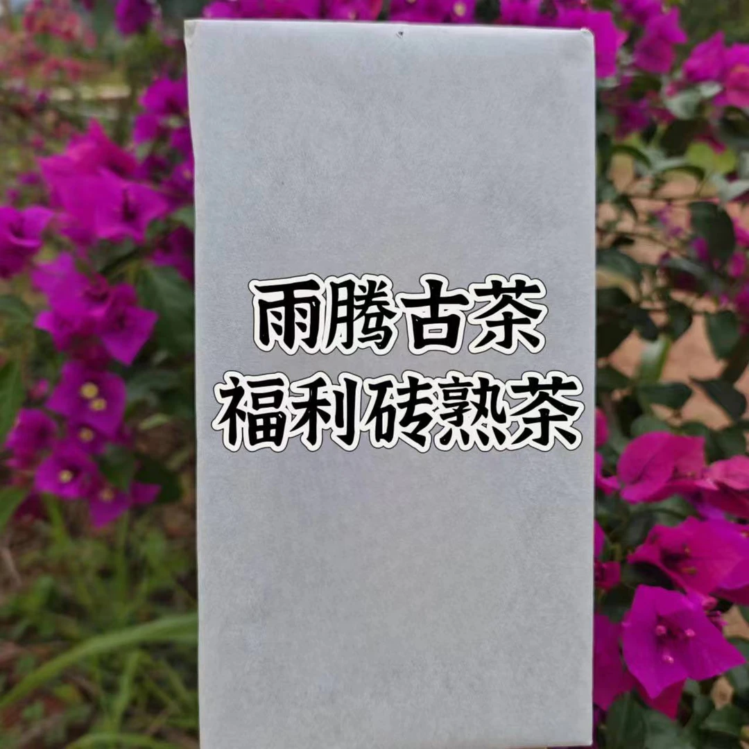 雨腾小号-宝Z砖W 万S龙T 古树普洱茶1000g/砖 熟茶