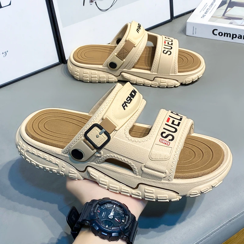 男士凉鞋2025新款厚底防滑两穿沙滩鞋时尚潮流百搭夏季透气凉拖鞋