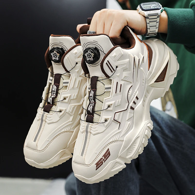 男鞋2024新款秋季运动鞋青少年学生百搭潮鞋厚底增高休闲老爹鞋男