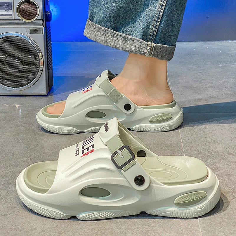 男士沙滩鞋夏季外穿两用防滑防臭凉拖鞋休闲运动软底踩屎感一字拖