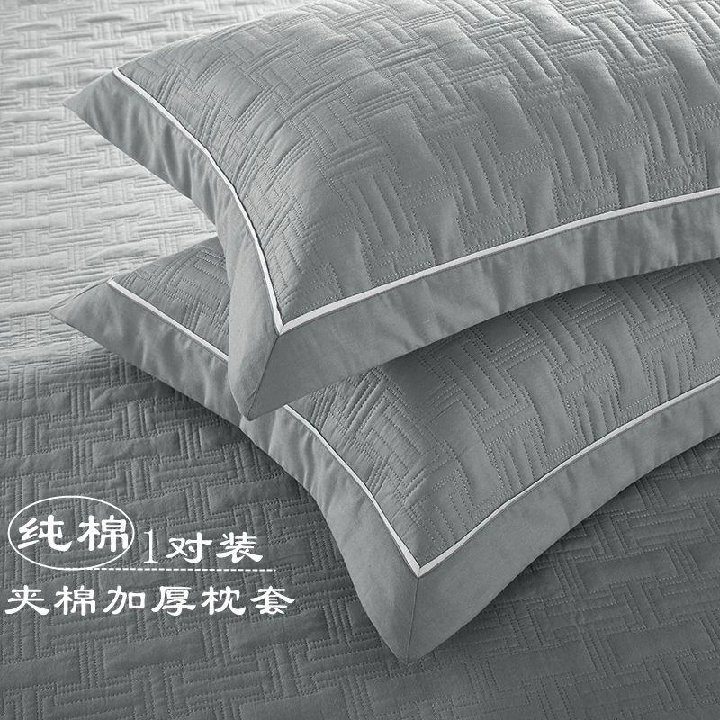 枕套一对装新款纯棉全棉枕头套家用四季款宿舍专用加厚枕芯罩