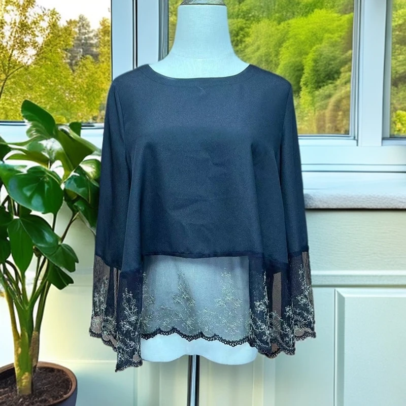 XM24051金丝刺绣百搭短款打底上衣