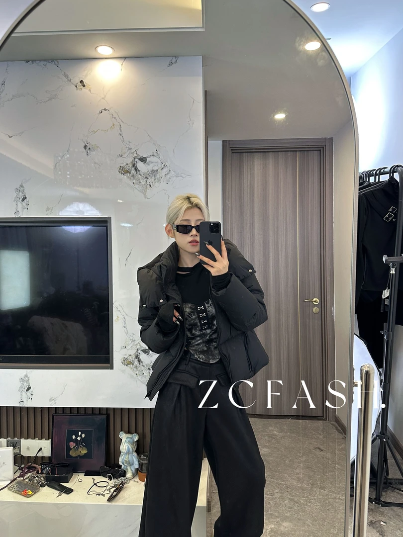 2024-短款羽绒服女冬季加厚2024新款韩宽松高级感连帽