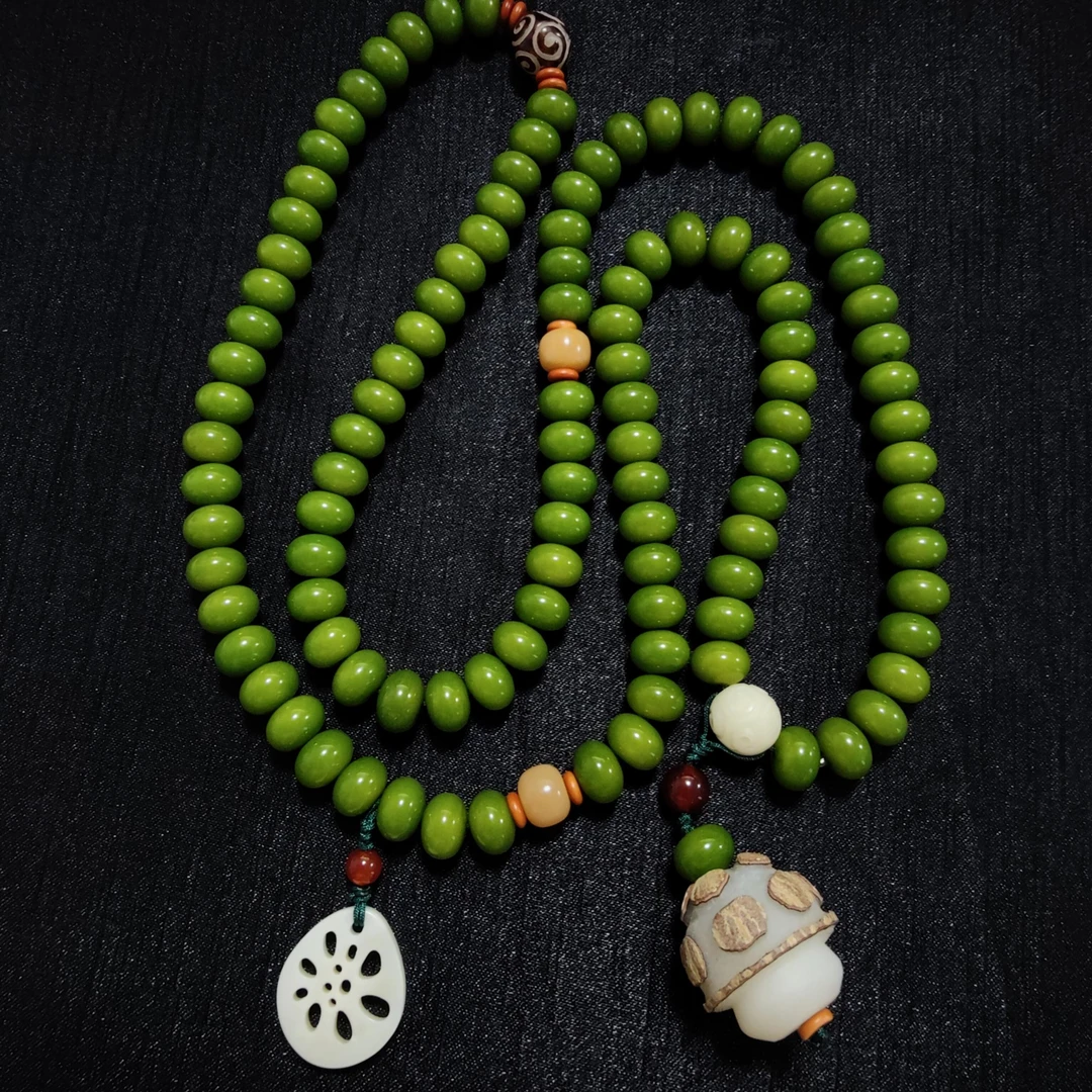 非金属仿水晶手链 绿菩提算盘珠莲蓬项链/条9fl-046