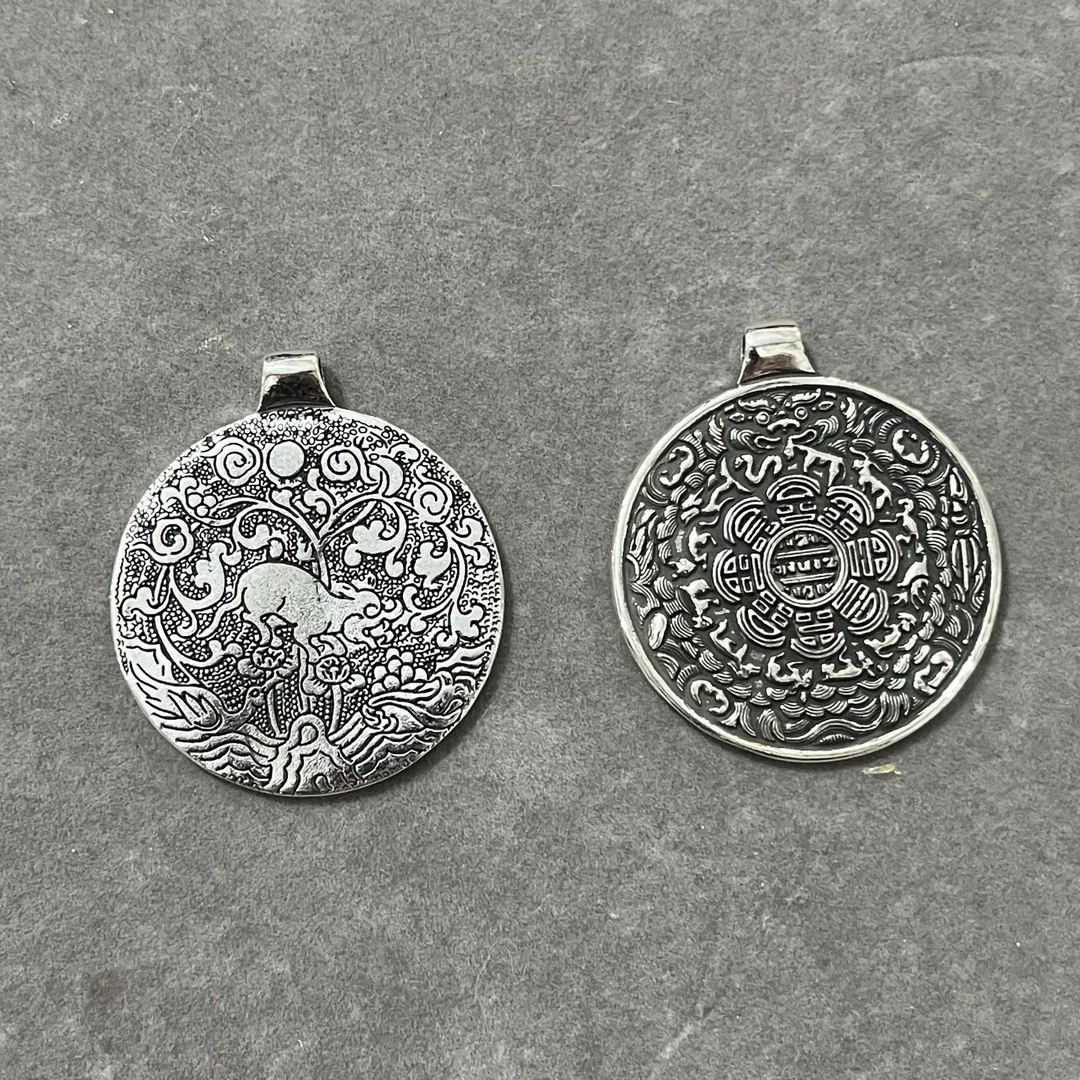 合金吊坠 【发一个】吐宝鼠合金九宫八卦吊坠/个 FL-2954