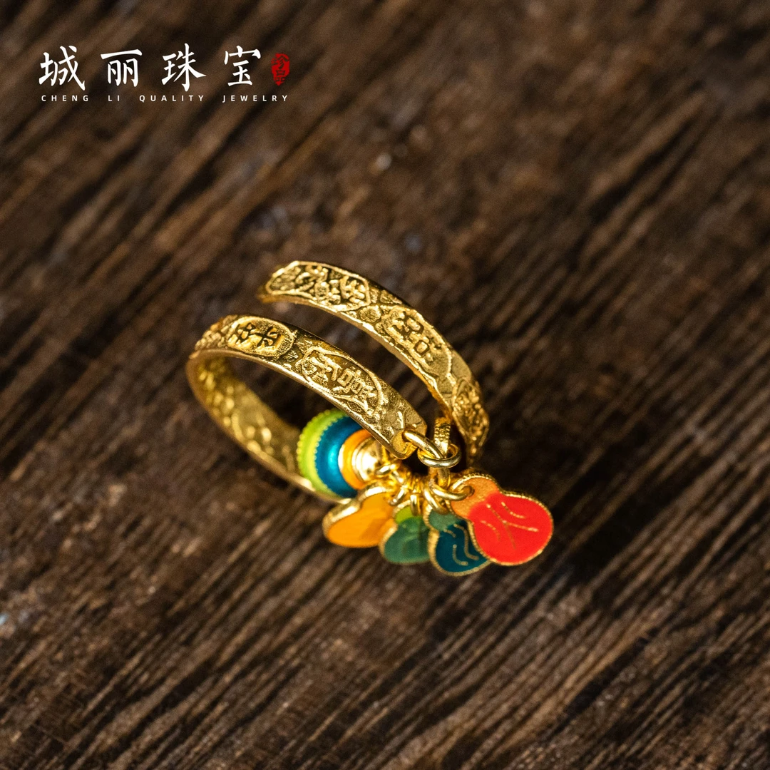 925银戒指 【城丽】平安喜乐葫芦戒指/个FL-2228