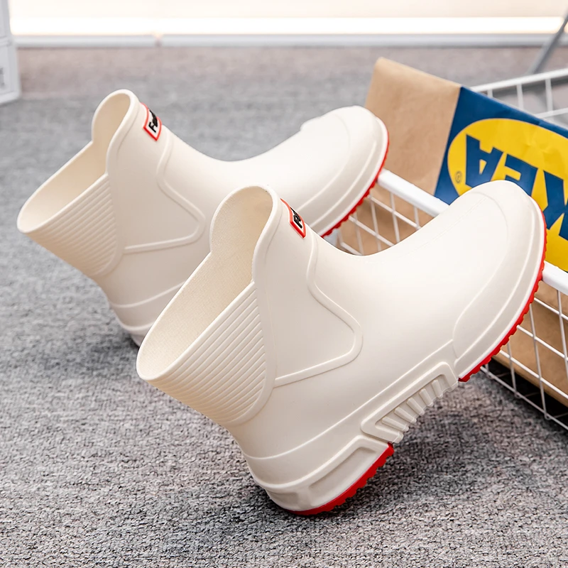 雨鞋低筒男女款情侣款雨靴防水防滑耐磨厚底时尚外穿水鞋工作胶鞋