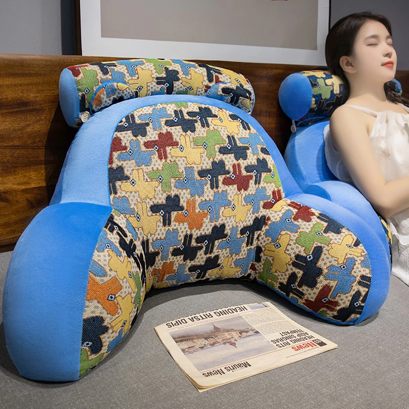 卡通床头软包大靠背沙发靠垫学生宿舍枕头床上看书护腰垫靠枕抱枕