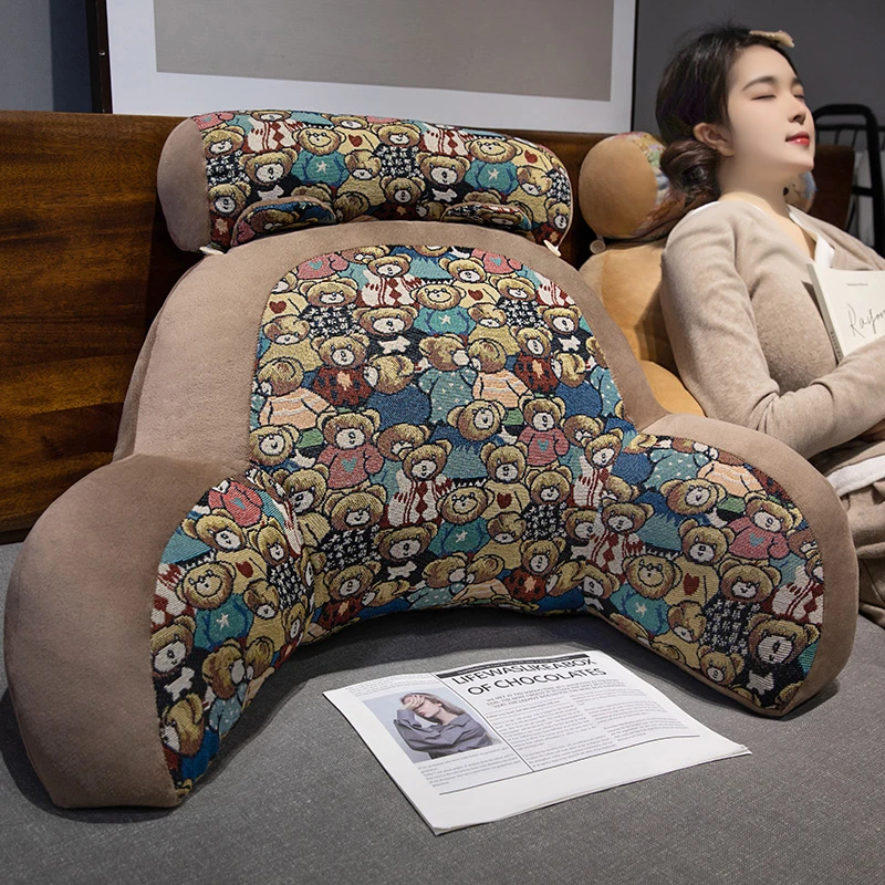 复古风床头软包大靠背靠垫靠枕床上玩手机宿舍看书护腰抱枕四季款