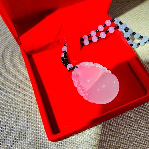 非金属仿珍珠项链 海云母变色项链-葫芦