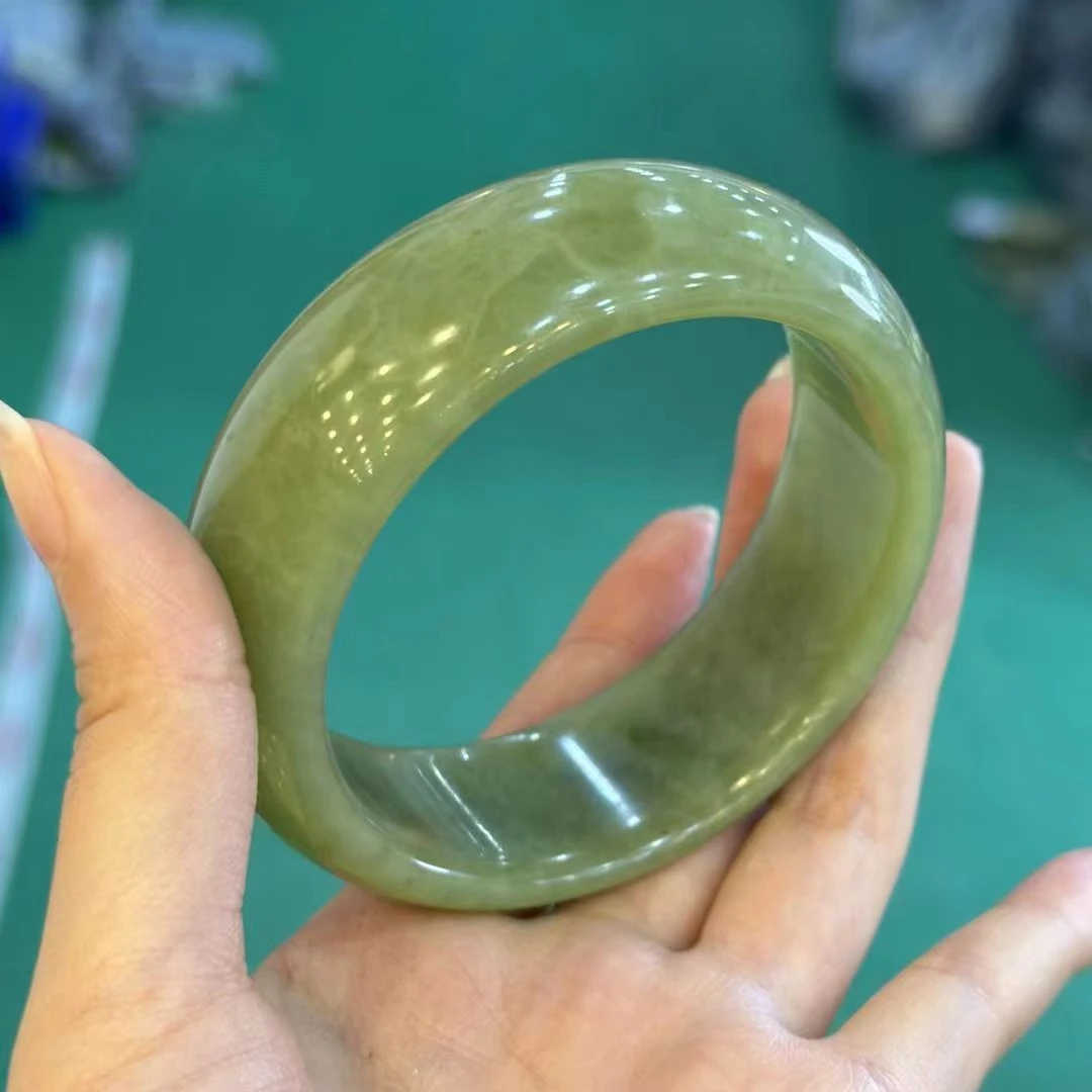 弘扬玉石文化湖水绿轮胎手镯