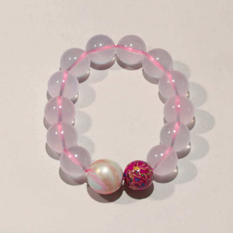 九福晶典 粉水晶大漆手链（多样性发货） JF91260