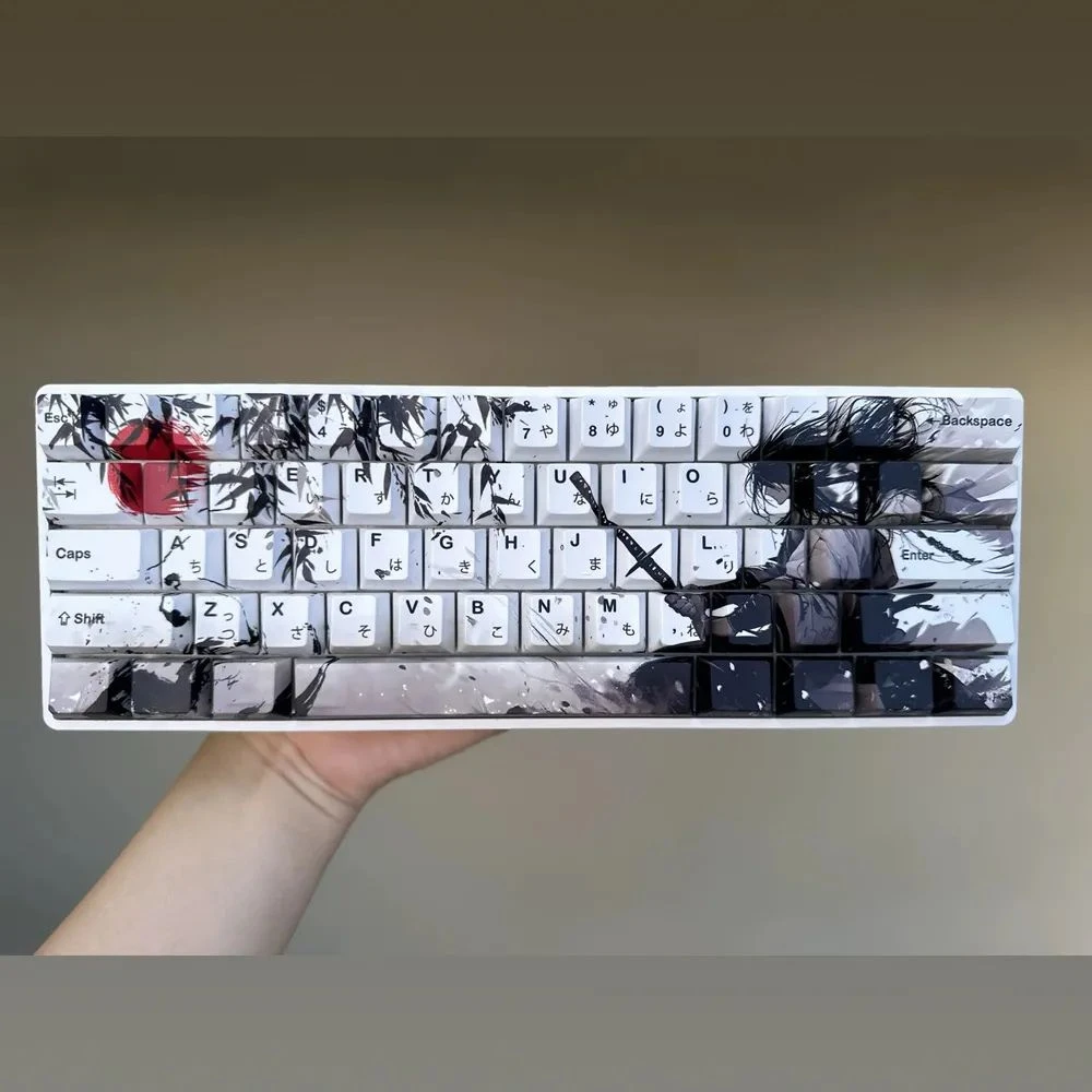 【残阳】键帽原厂高度pbt材质热升华个性创意国风武侠水墨风键帽