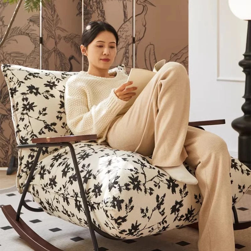 摇摇椅躺椅成人单人沙发椅客厅轻奢懒人沙发阳台家用休闲复古摇椅