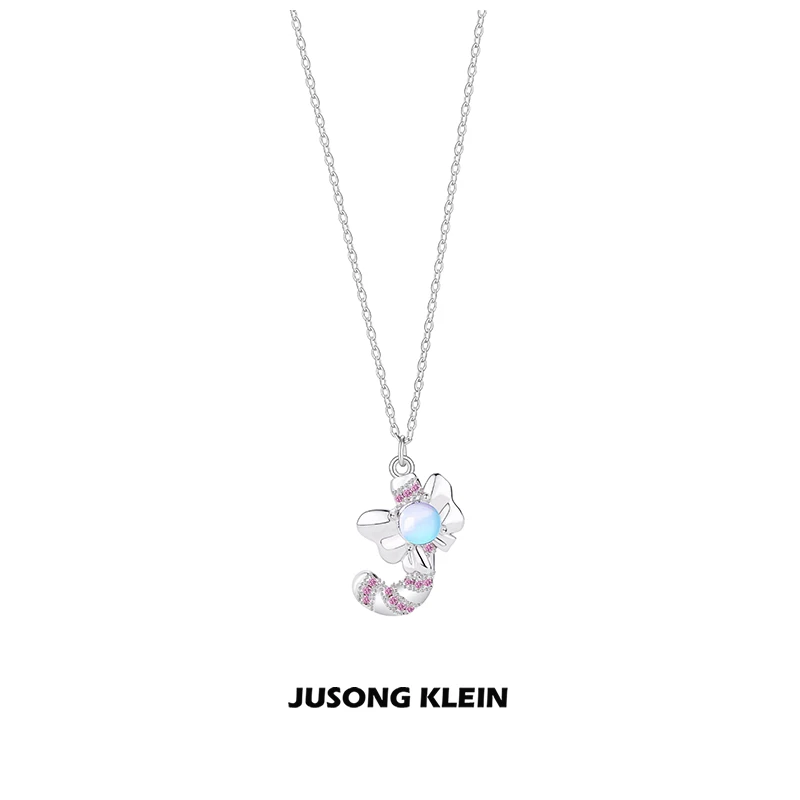 Jusong klein 钛钢项链 时髦好物拐杖项链女轻奢圣诞节礼锁骨链