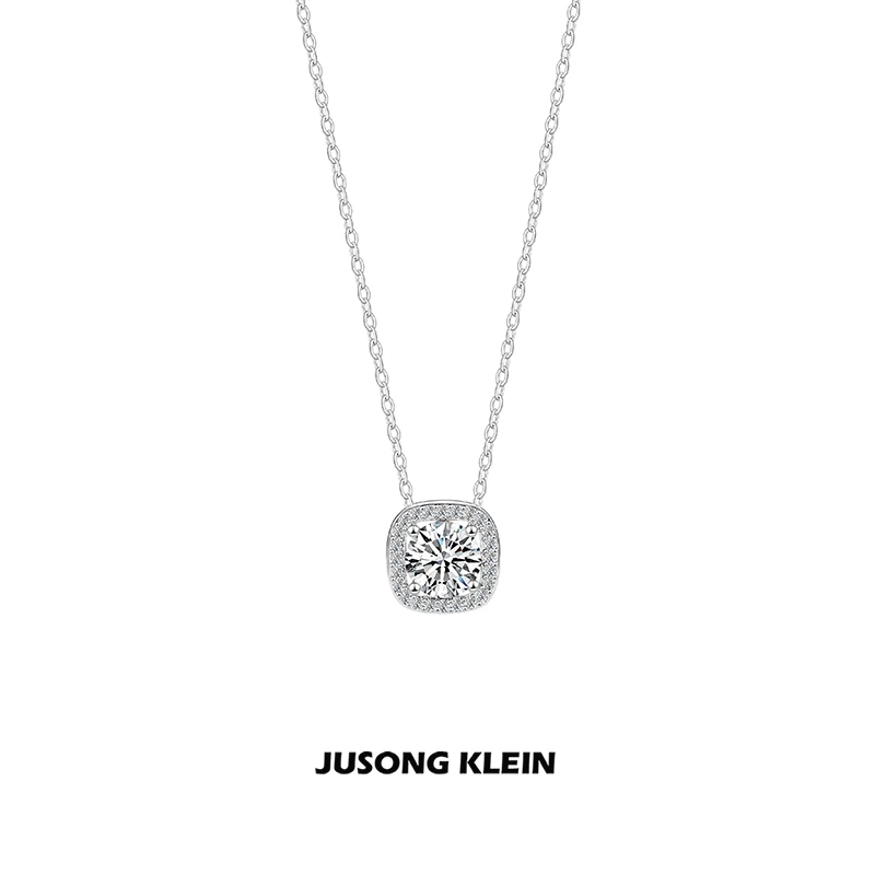 Jusong klein 钛钢项链 春日花花时髦好物方糖项链女款百搭锁骨链