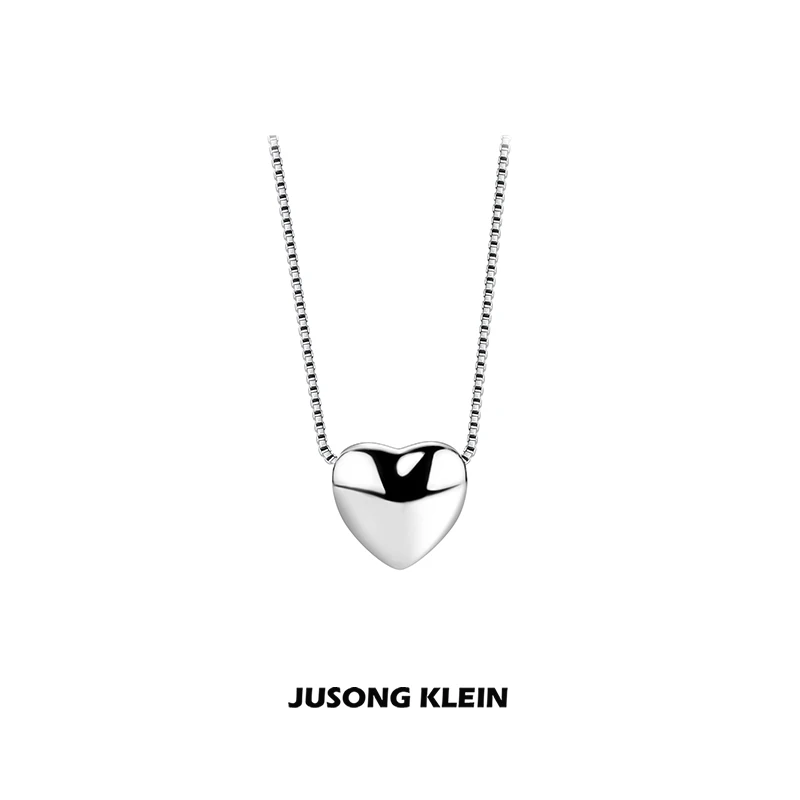 Jusong klein 钛钢项链 时髦好物爱心项链女轻奢温柔心形锁骨链