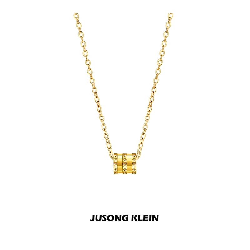 Jusong klein 钛钢项链 小蛮腰项链女小众轻奢时尚百搭简约锁骨链