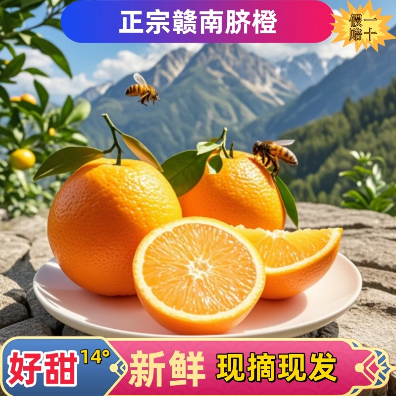 【京东包邮】正宗赣南脐橙10斤装自然成熟应季水果新鲜采摘