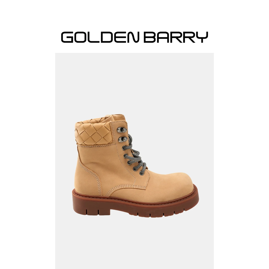 GOLDENBARRY|645018编织短筒马丁靴