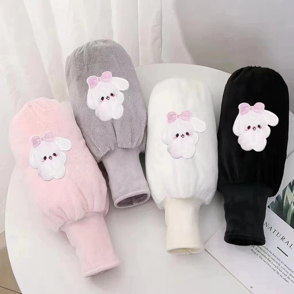 袖套手套二合一秋冬毛绒保暖套袖耐脏学生卡通暖手护袖女新款袖头
