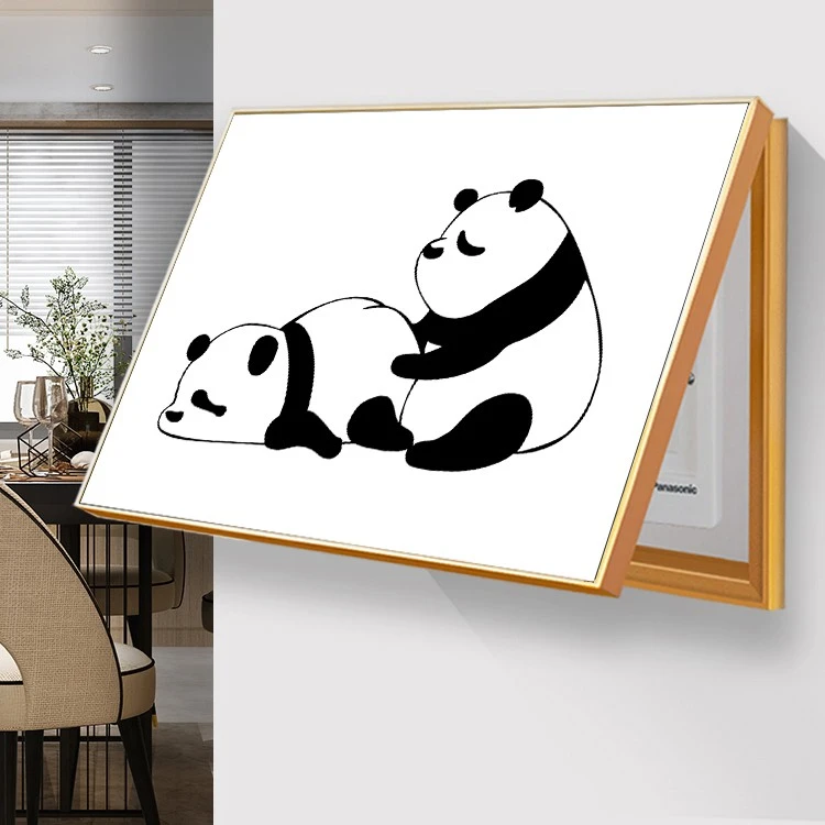 【熊猫】电表箱装饰画竖款现代简约弱电箱电盒子空开箱配电箱遮挡