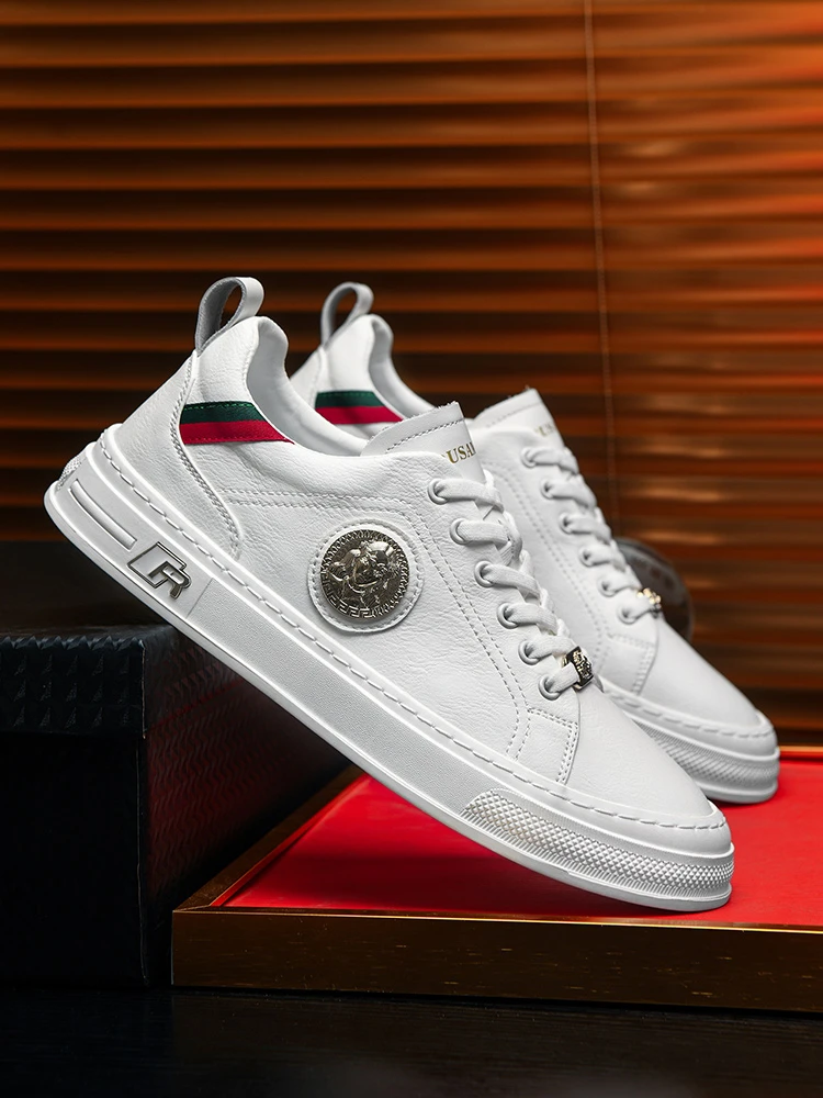 品牌-DUSAMEYA杜莎米娅轻奢男士时尚休闲透气板鞋 - D6632