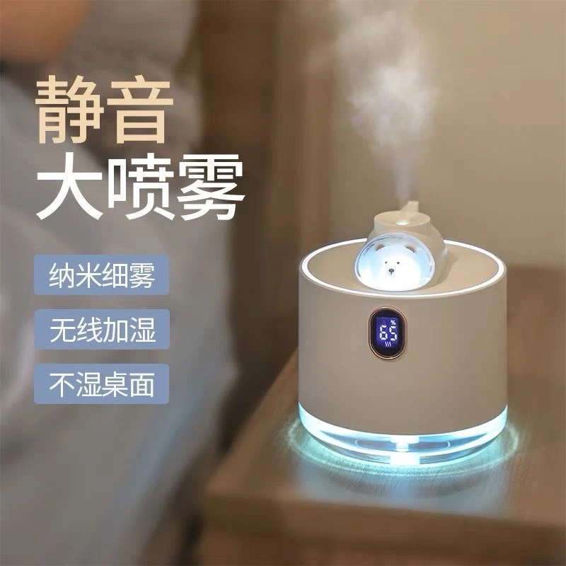 萌宠太空舱加湿器USB充电家用卧室办公室补水保湿喷雾静音加湿器