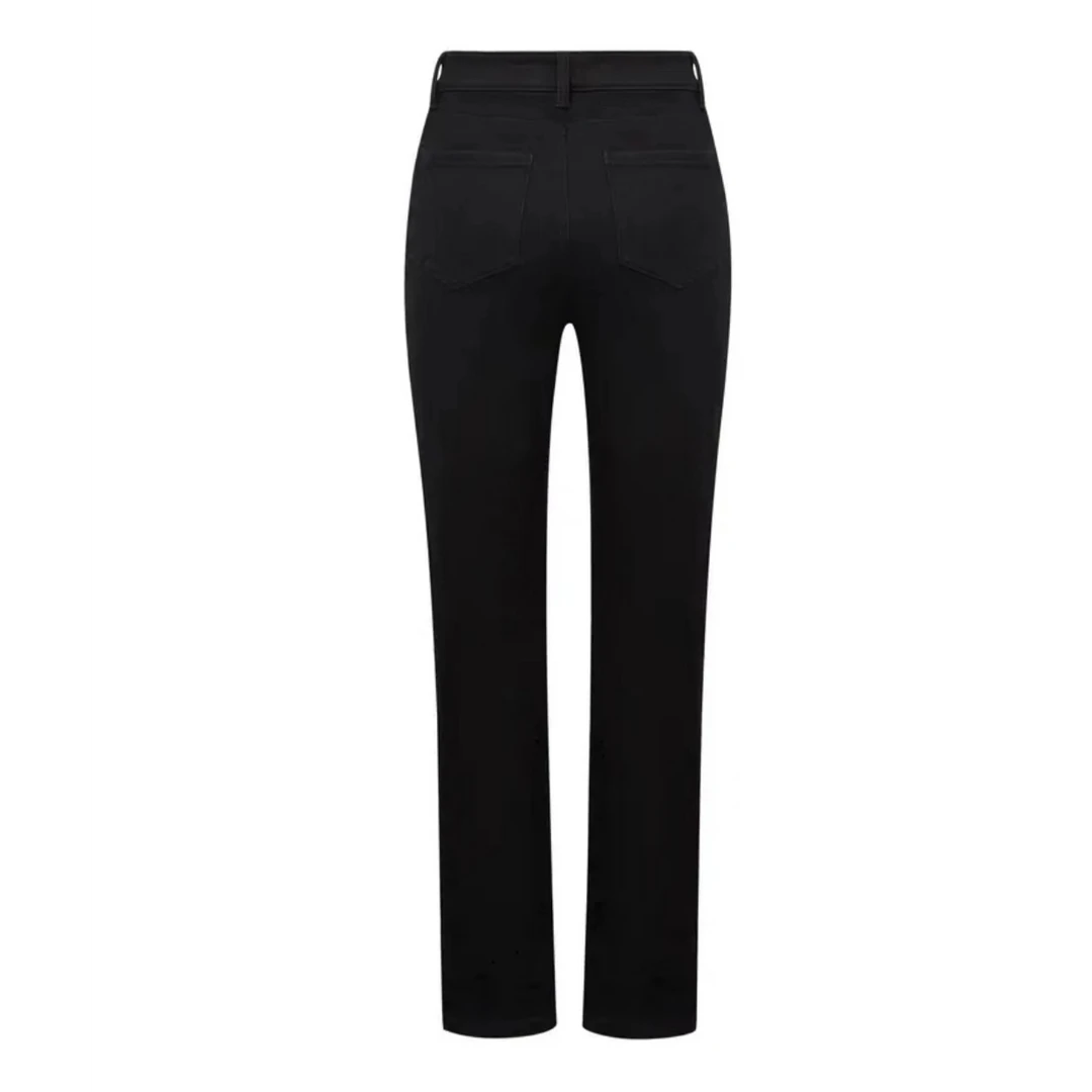 DEEP BREATH深呼吸高腰直筒简约保暖加绒烟管裤牛仔长裤A100144