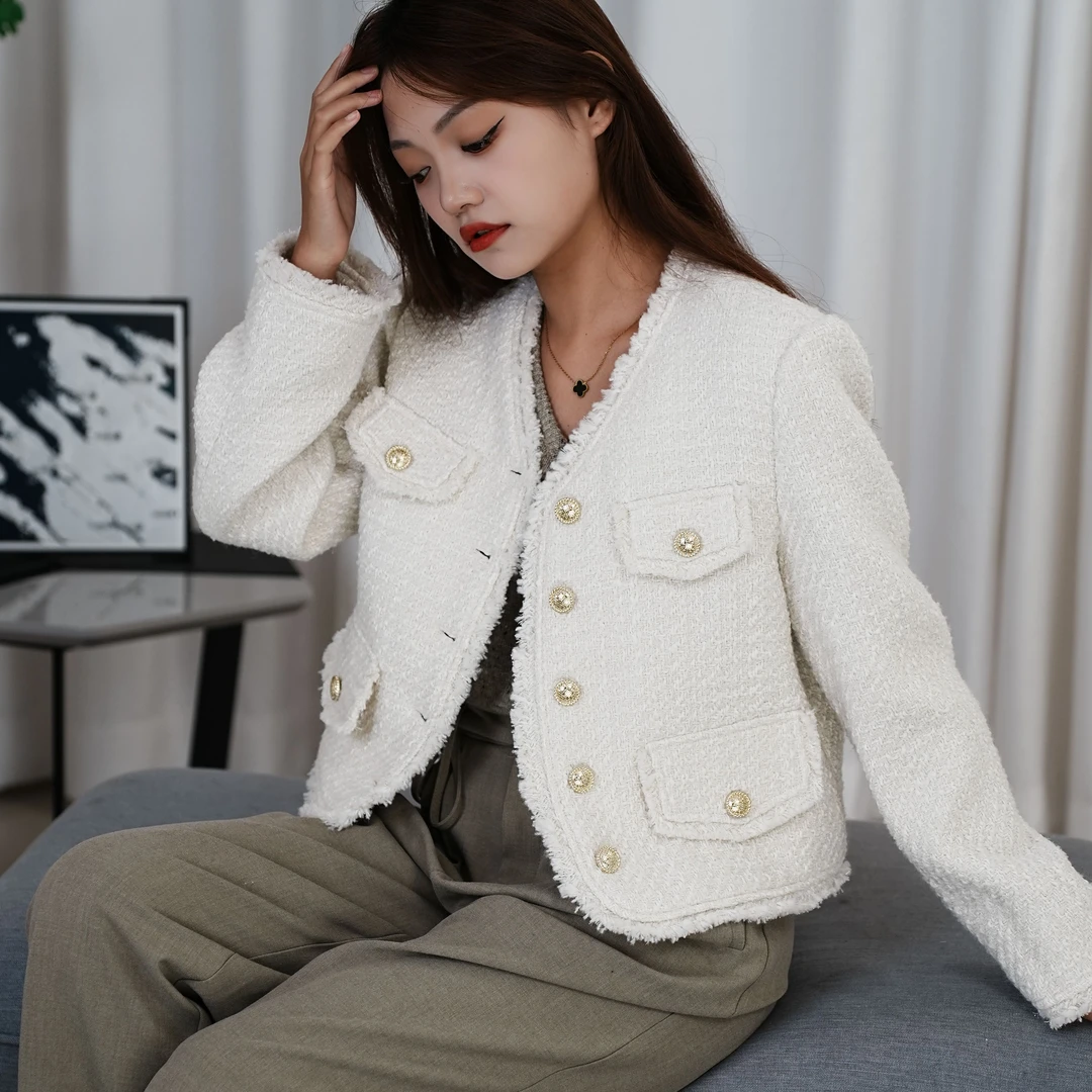 L3443156回味依衣2023秋季新款时尚气质大气显瘦百搭小香风外套