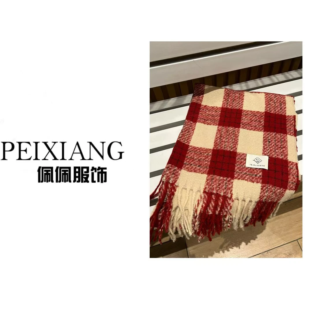 佩佩JA 格子围巾 B5243 5125107 百搭时尚女士格纹保暖