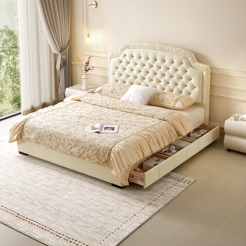 顾家家居现代轻奢巨能装抽屉储物巨能装布床架DS9113B