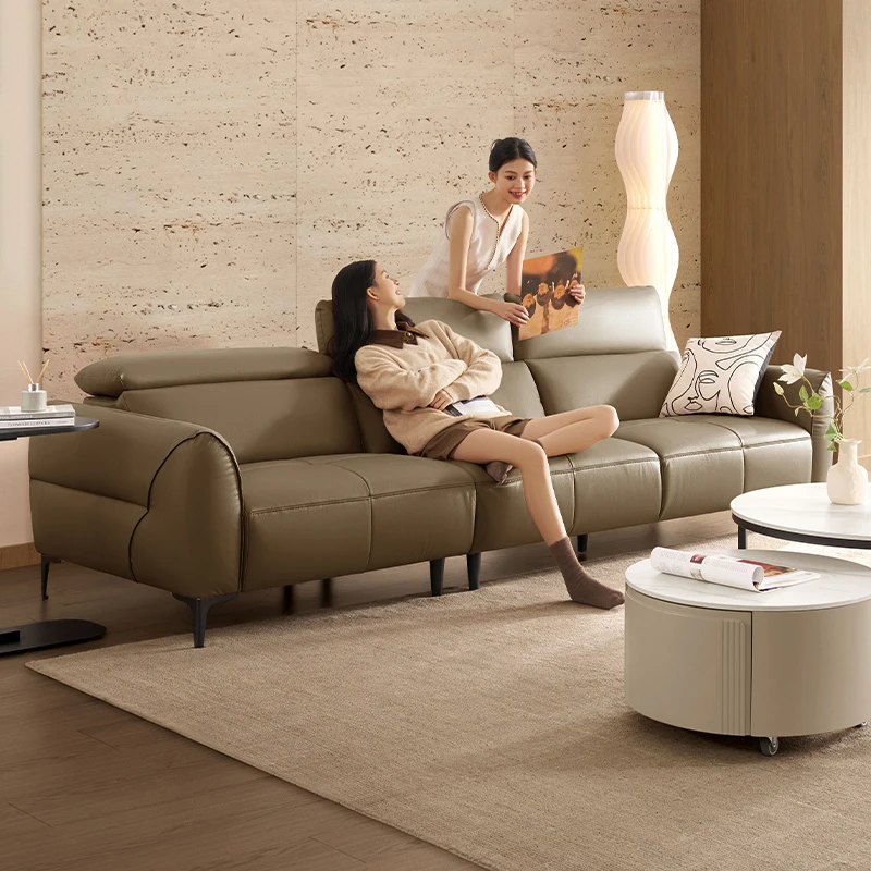 【现货】特惠不支持延期发货顾家家居头层牛皮轻功能高脚皮沙发1221