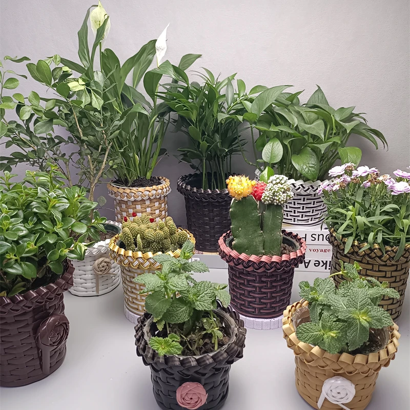 笑笑手作，纯手工DIY编织花盆