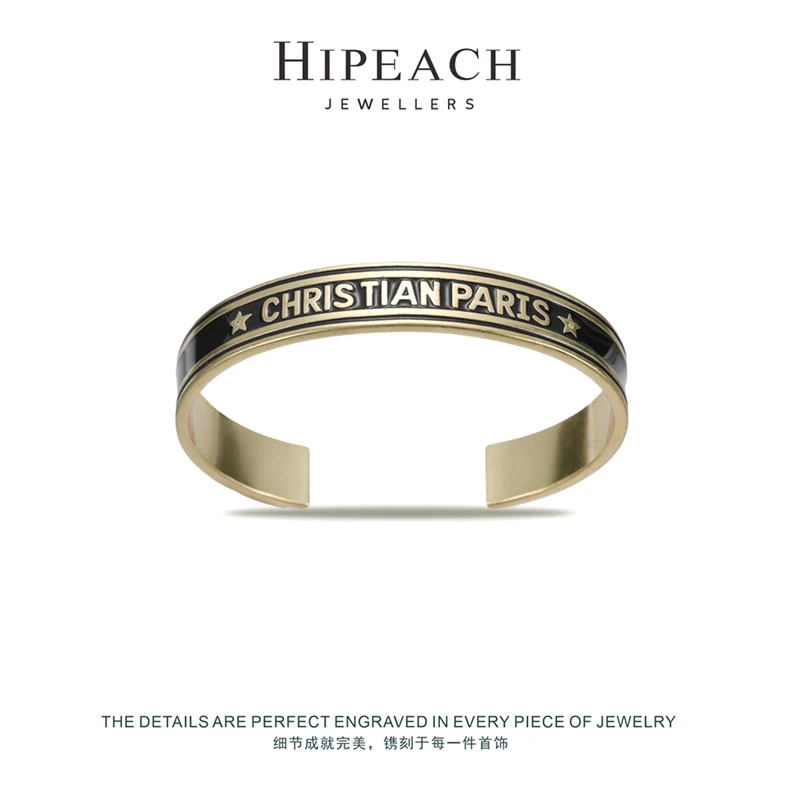 ♠字母♠轻奢简约个性时尚百搭小众素款经典手镯HTW0014