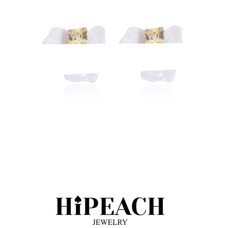 ♠白鸢尾花♠ 时尚气质精致轻设计耳钉HTKX0005
