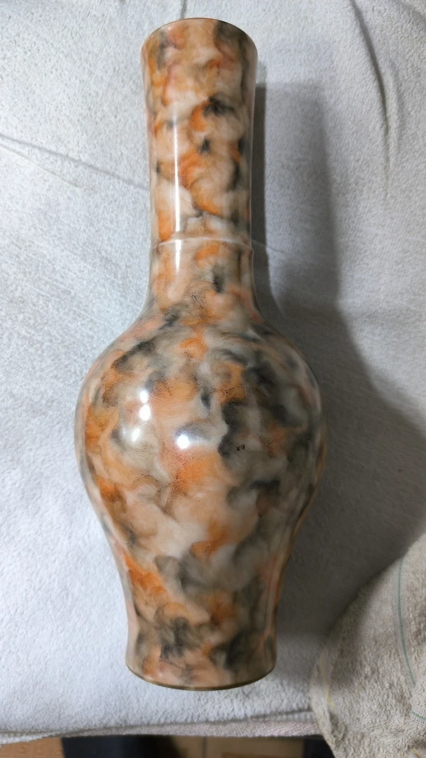 手工柴窑石纹釉花瓶