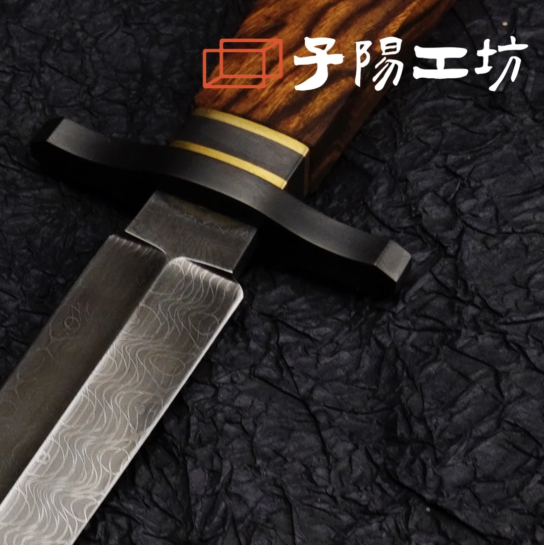 呼吸纹沙铁木凹面户外刀把玩