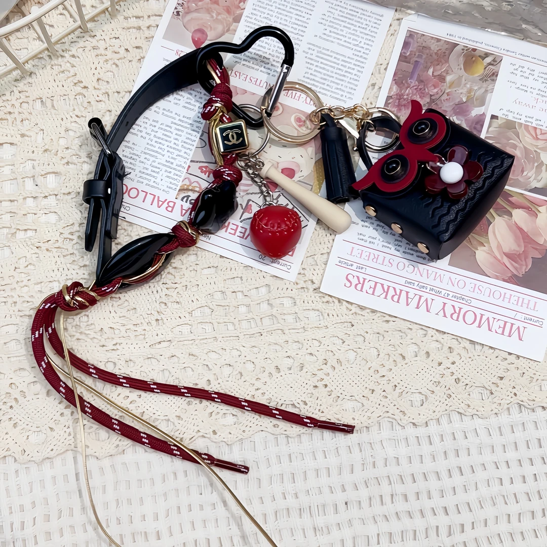 miu系挂件~ins博主同款个性车钥匙扣包包挂饰编织