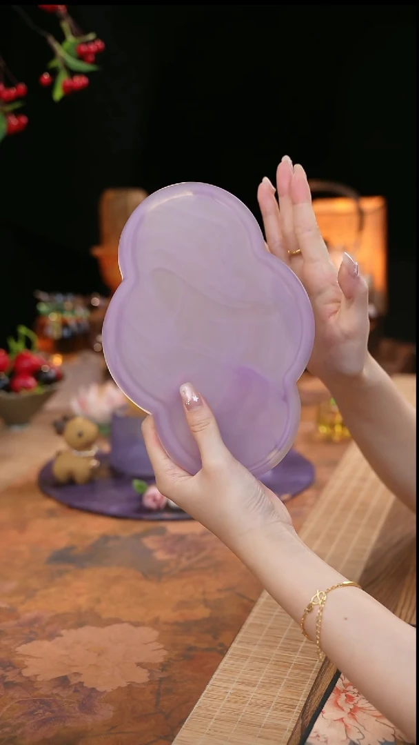 【闪购商品】紫色琉璃壶承干泡垫