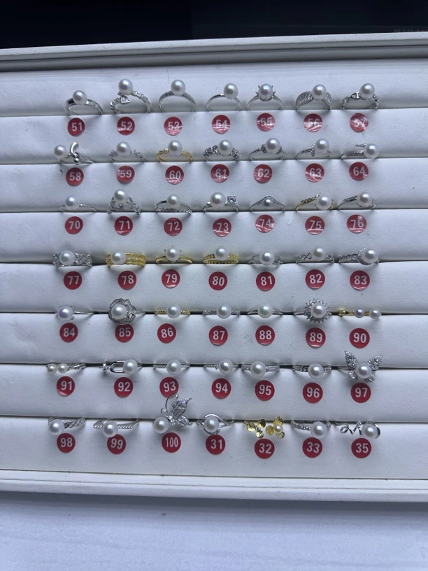 淡水珍珠 淡水ak 7.5-8mm戒指专拍链接 s925银配件