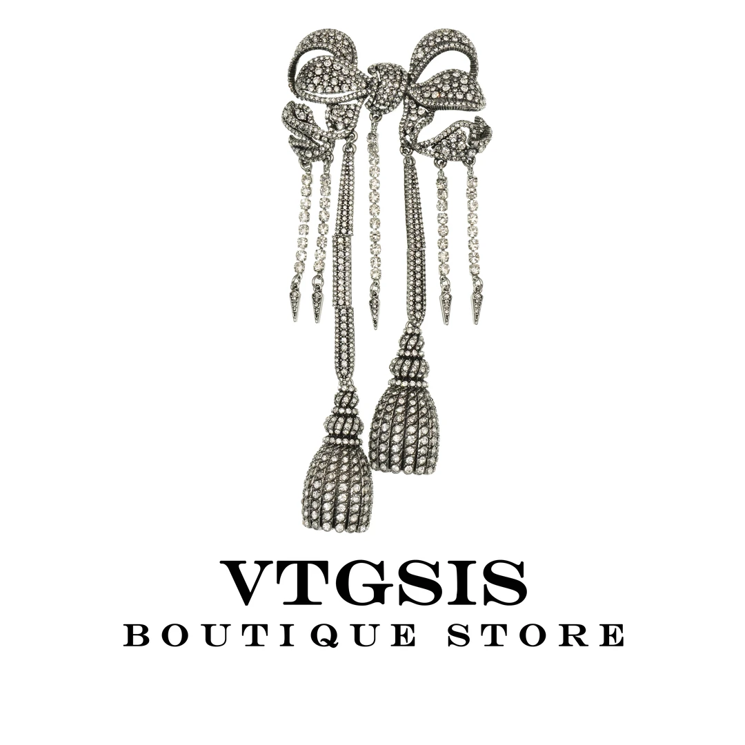 VTGSIS 合金合成锆石胸针 5859绽放瞬间蝴蝶结流苏胸针【直播同价】