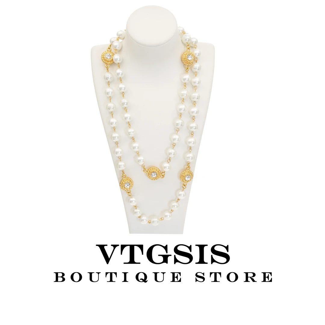 VTGSIS 合金琉璃项链 3936金色麻绳珠珠长项链红人上新【直播同价】