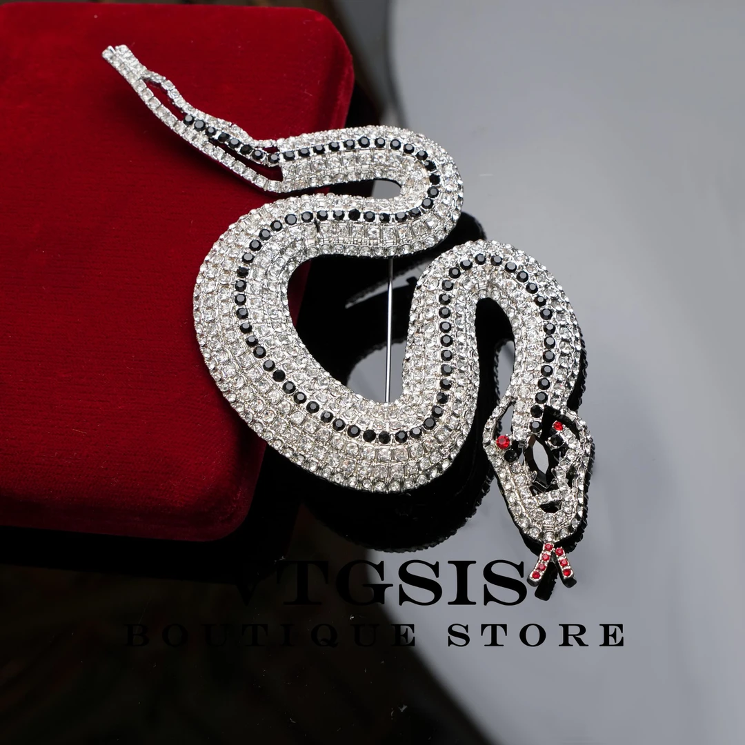 VTGSIS 合金合成锆石胸针 【直播同价】宫廷风灵蛇胸针饰品女51087