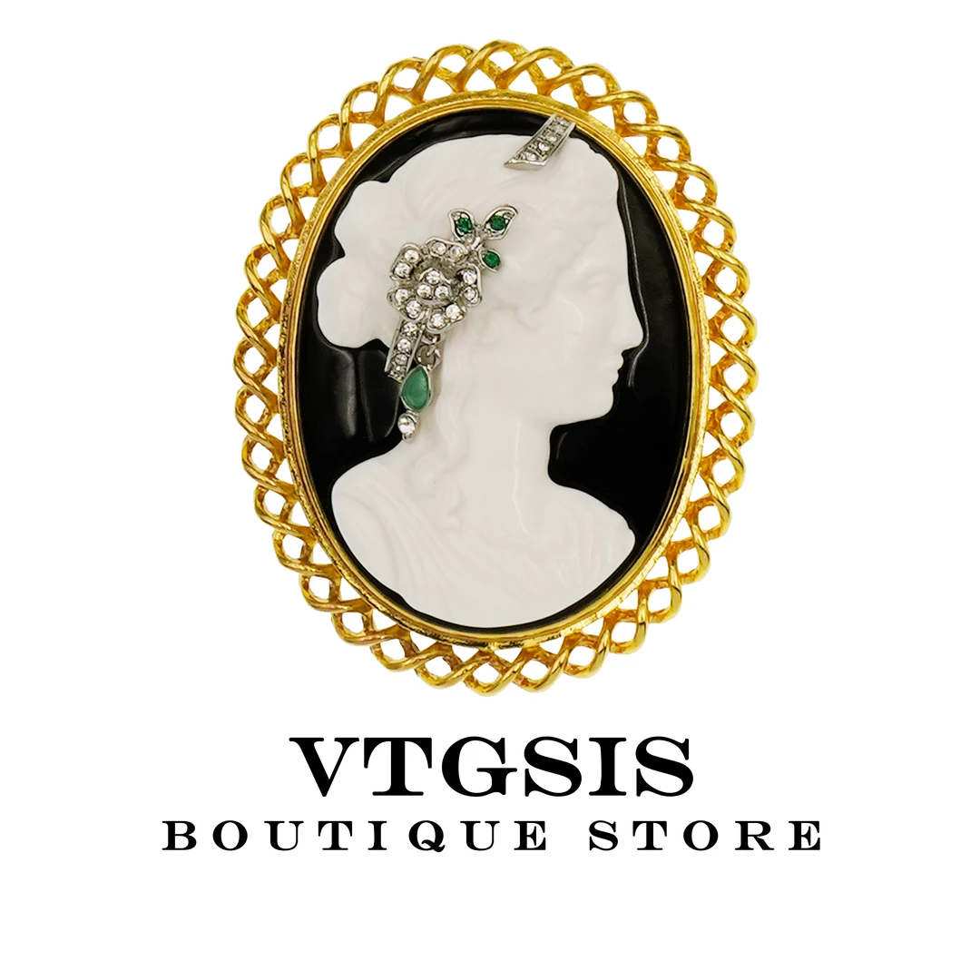 VTGSIS 合金合成锆石胸针 5906 COCO小姐卡米欧胸针【直播同价】