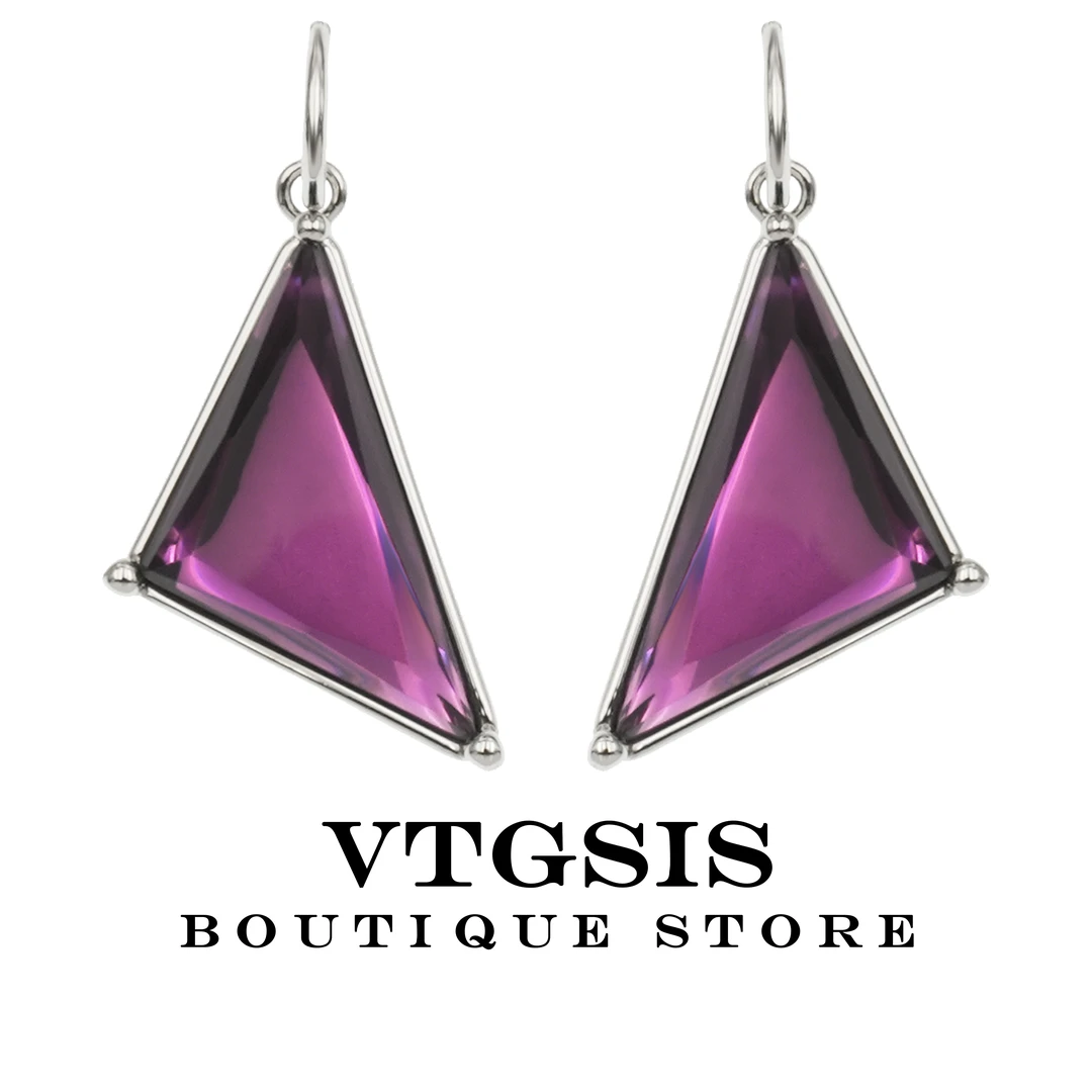 VTGSIS 合金琉璃耳饰 复古宫廷风耳钉女百搭简约气质高级感22202