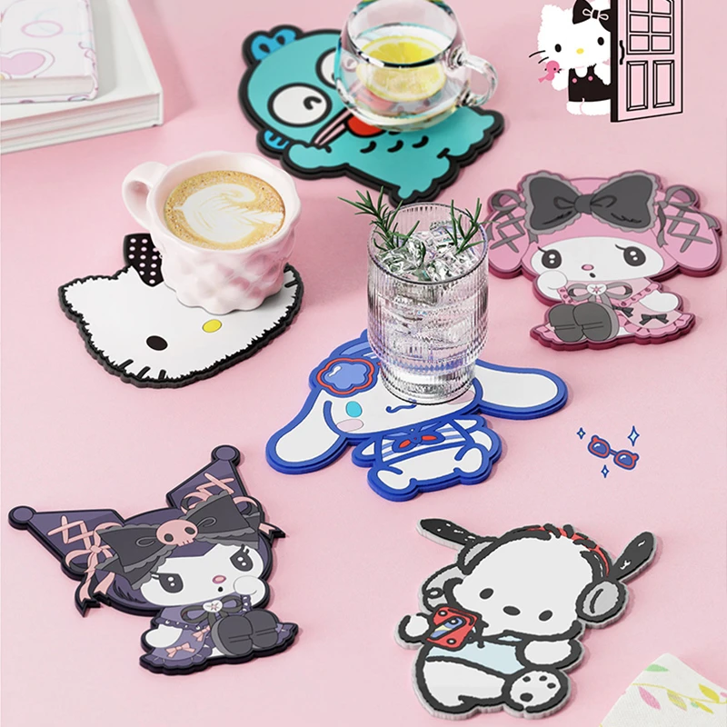 川岛屋三丽鸥杯垫可爱创意陶瓷杯垫卡通隔热防滑垫办公室茶杯垫托