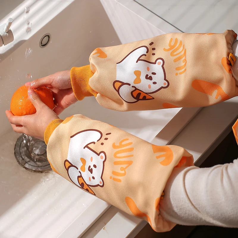 川岛屋熊dodo袖套女2024新款成人防水防油厨房手袖工作防脏污护袖